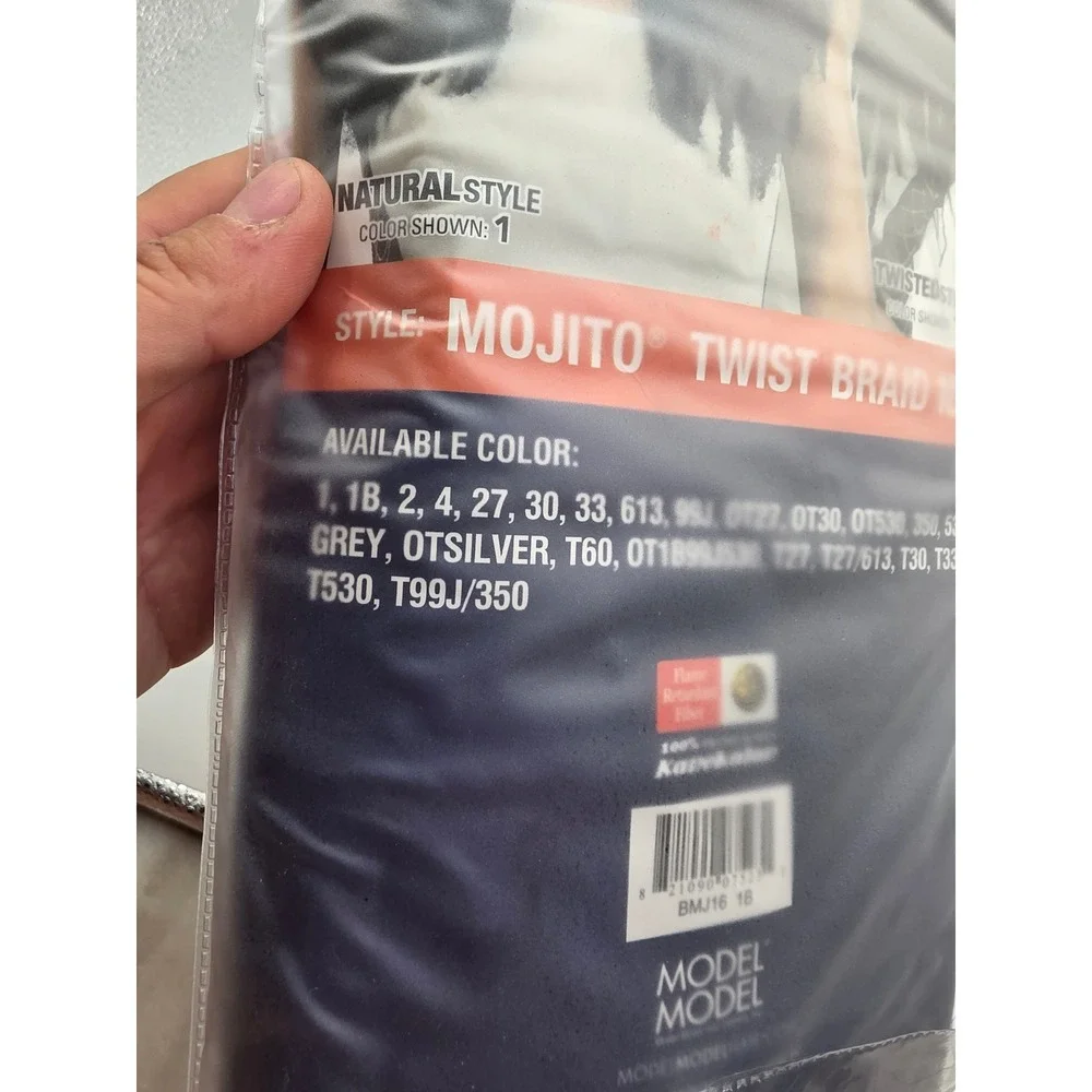Model Model Cuban Twist Mojito Twist Braid 16 Inch Hair Extensions Color 1B k4